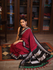 Pink Cotton Ilkal Saree - SRPCIS570