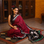 Pink Cotton Ilkal Saree - SRPCIS570