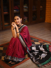 Pink Cotton Ilkal Saree - SRPCIS570