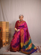 Rich Purple Silk Ilkal (Reversible) Saree  - SRRPSIRS180