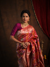 Multicolor Banarasi Silk Saree - Saavari - SSMBSS53