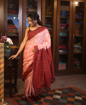 Red Pochampalli Cotton Ikat Saree - SRRPCIS449