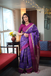 Purple Soft Silk Saree - SRPSSS402