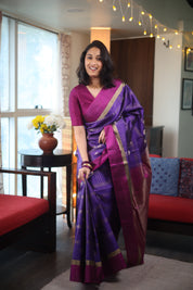 Purple Soft Silk Saree - SRPSSS402
