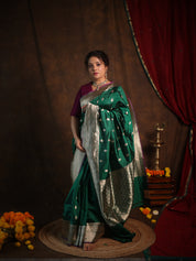 Green Banarasi Silk Saree - SRGBSS901