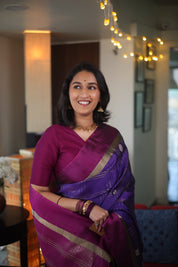 Purple Soft Silk Saree - SRPSSS402