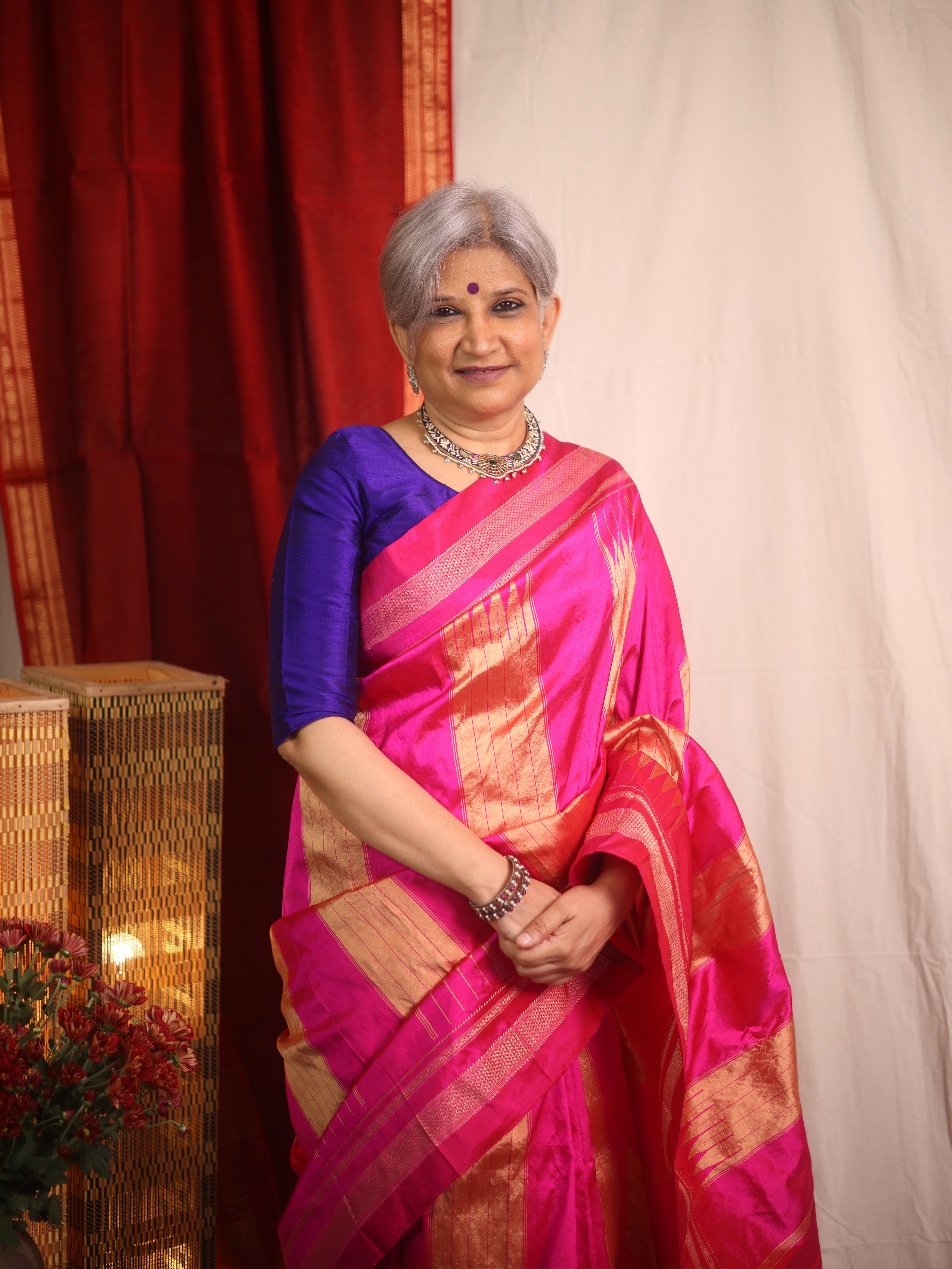 Rani Pink Silk Ilkal Saree  - SRRPSIS182
