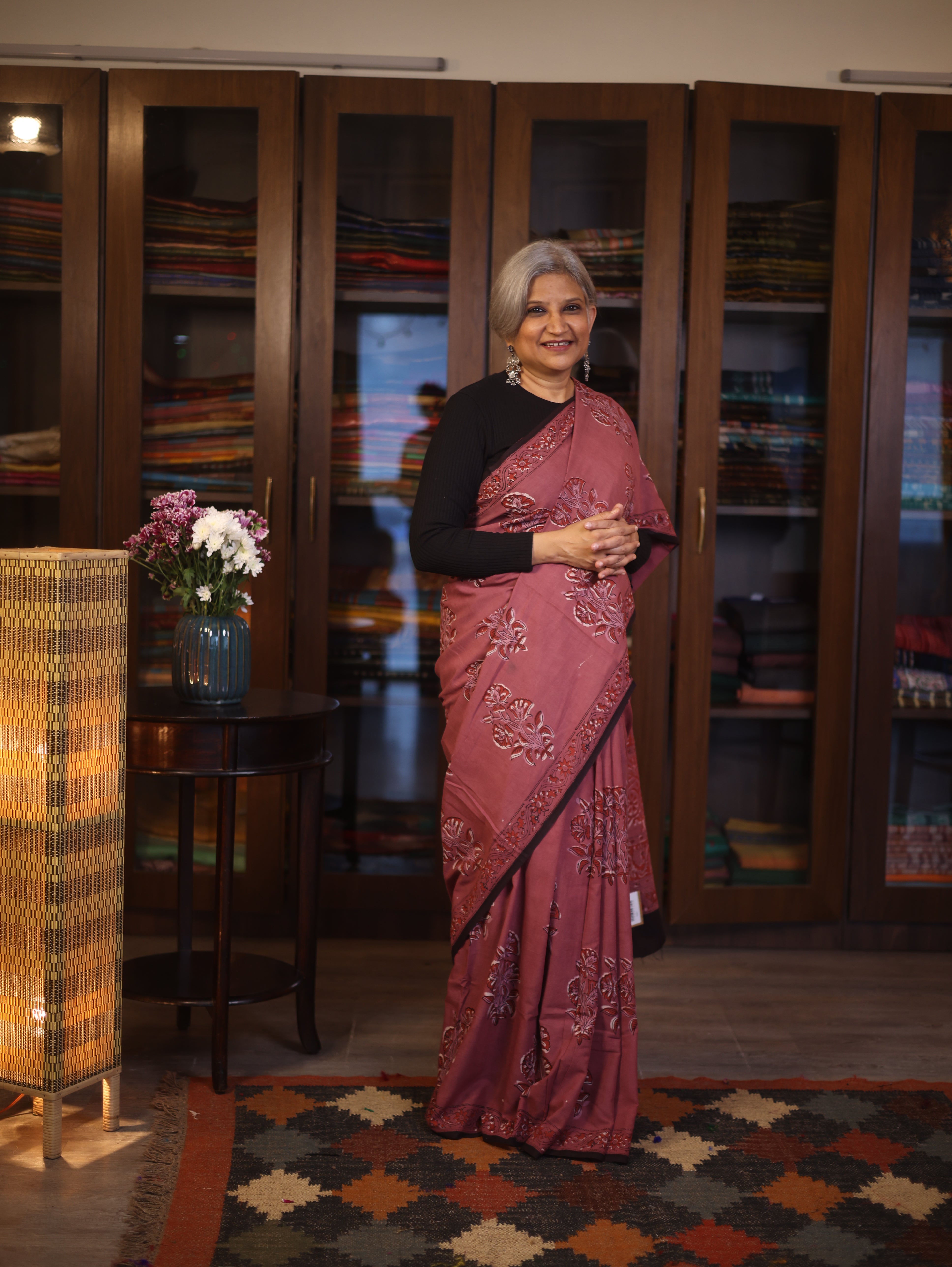 Watermelon Pink HBP Cotton Saree - SRWPCS2519