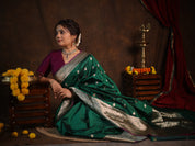 Green Banarasi Silk Saree - SRGBSS901