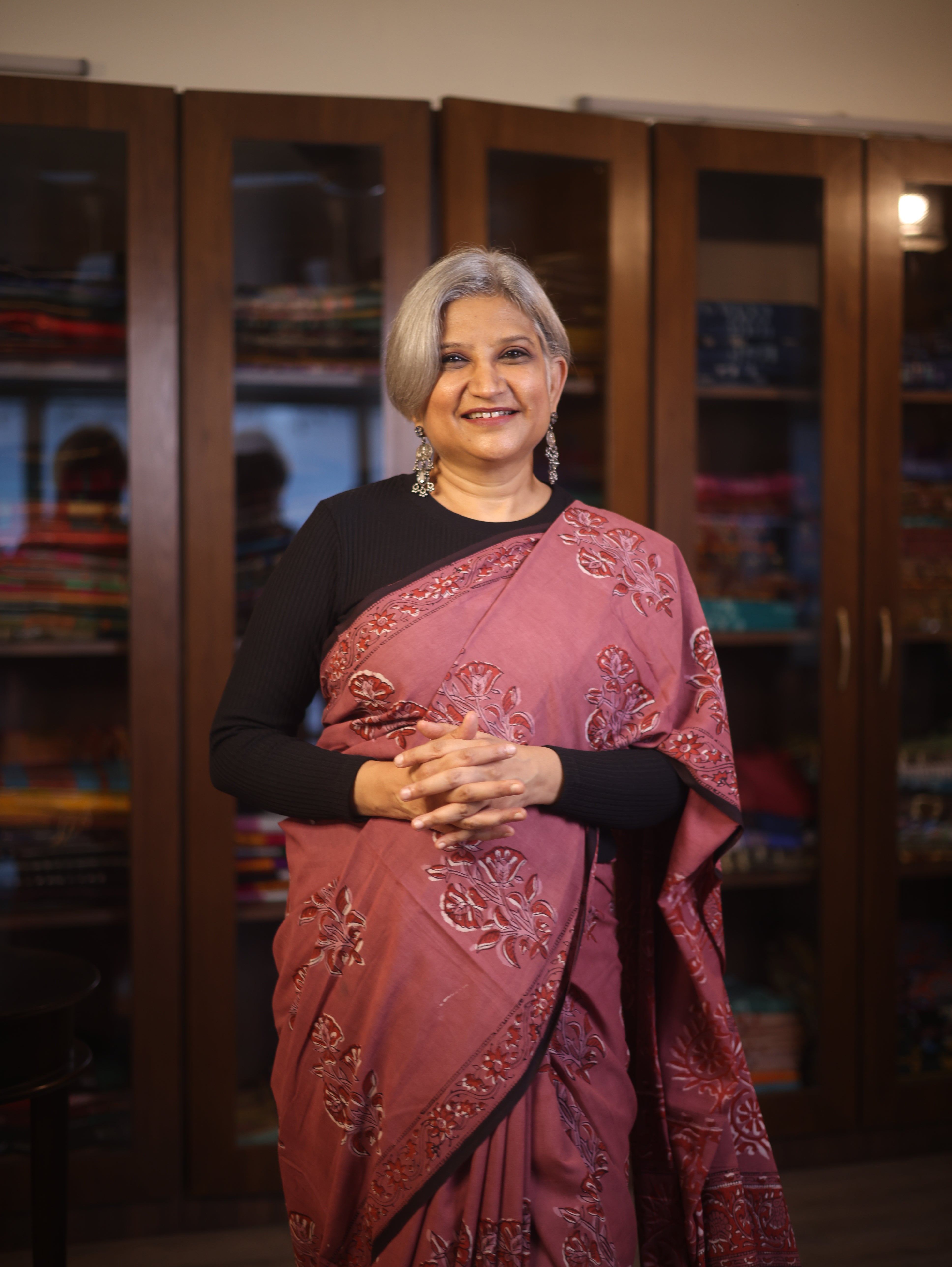 Watermelon Pink HBP Cotton Saree - SRWPCS2519