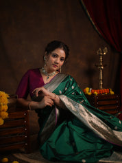 Green Banarasi Silk Saree - SRGBSS901