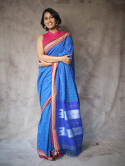 Blue Cotton Ilkal Saree -SRBCIS386