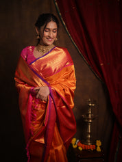 Mango Yellow Gadwal Silk Saree - SRGYGSS594