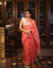 Red HBP Kota Doria Saree - SRRKDS144