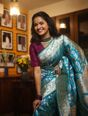 Neeranjali Banarasi Silk Saree - Saavari - SSNBSS09