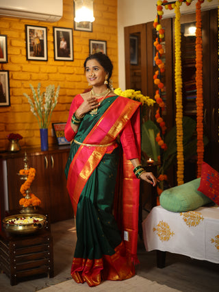 Green Kanjeevaram Silk Saree - SRGKSS573