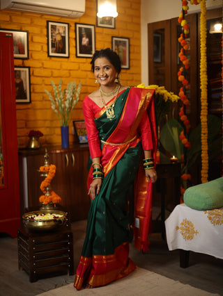 Green Kanjeevaram Silk Saree - SRGKSS573