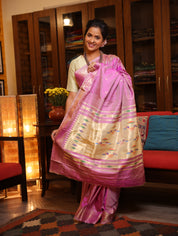 Lavender Silk Paithani Saree - SRLSPS590