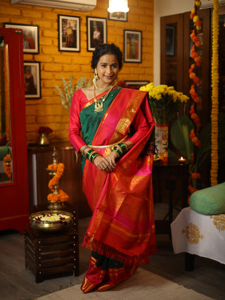 Green Kanjeevaram Silk Saree - SRGKSS573