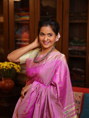 Lavender Silk Paithani Saree - SRLSPS590