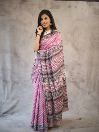 Pink HBP Cotton Saree - SRPCS1882