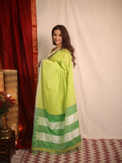 Parrot Green Cotton Ilkal Saree - SRPGCIS916