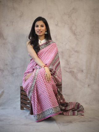 Pink HBP Cotton Saree - SRPCS1882