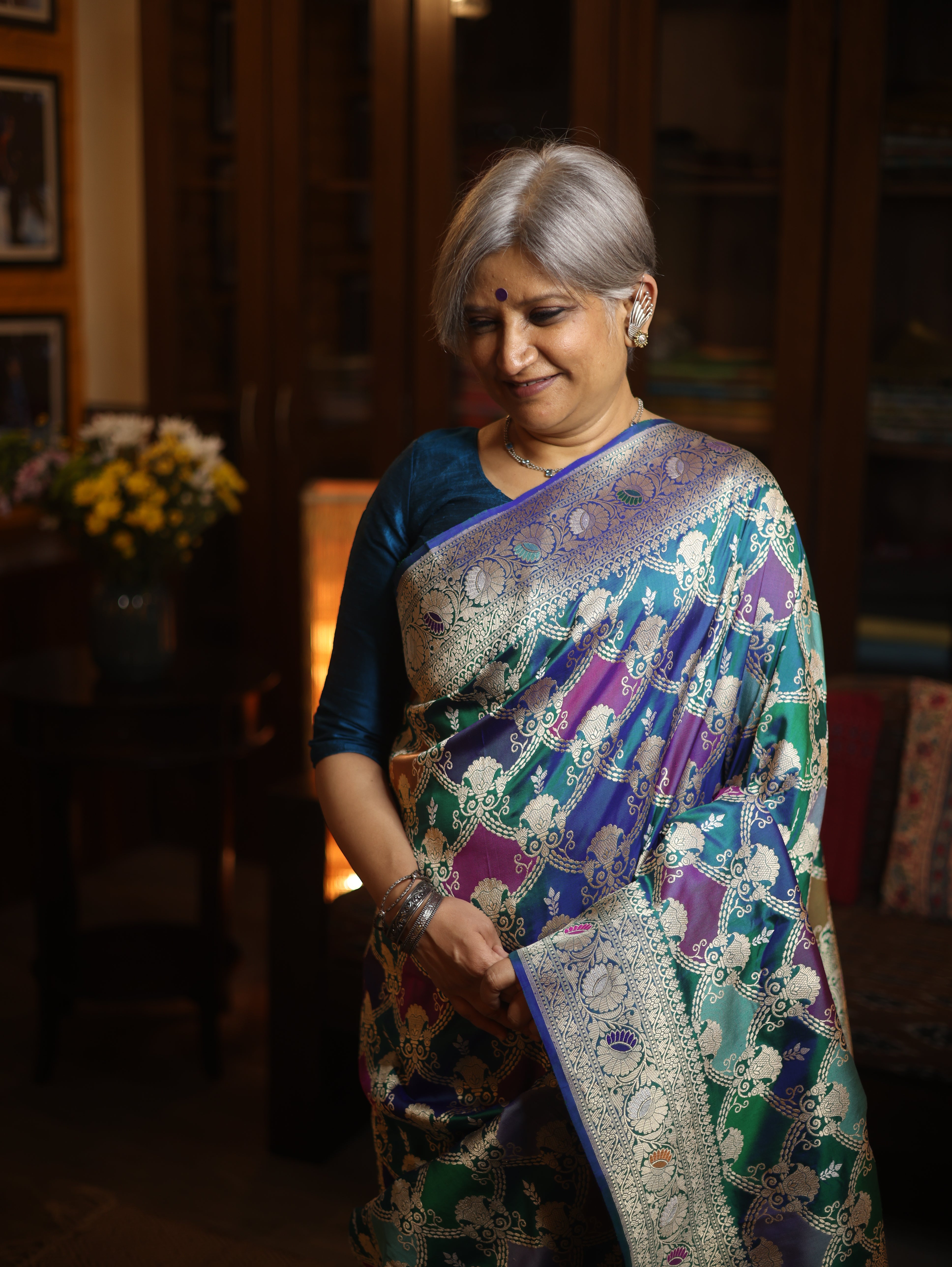 Padmaraga Banarasi Silk Saree - Saavari - SSPBSS22