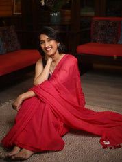 Pink Mul Cotton Saree-SRPMCS207