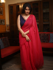 Pink Mul Cotton Saree-SRPMCS207