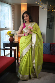 Green Maheshwari Saree - SRGMS535