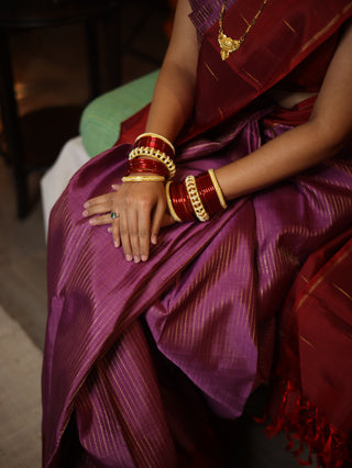 Purple Kanjeevaram Silk Saree-SRPKSS477