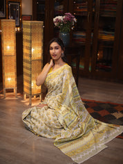 White HBP Cotton Saree - SRWCS2570