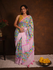 Aqua Blue HBP Signature Cotton Saree - SRABSCS004