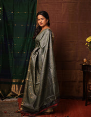 Sage Green Tussar Silk Saree - SRSGTSS1918