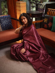 Onion Pink Tussar Silk Saree - SROPTSS1764