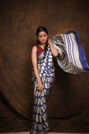 Blue HBP Modal Silk Saree - SRBMSS367