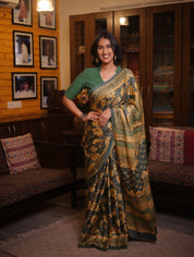 Teal Blue HBP Modal Silk Saree - SRTBMSS199