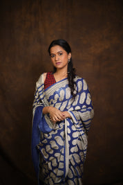 Blue HBP Modal Silk Saree - SRBMSS367