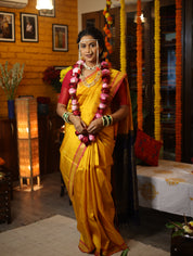 Yellow Kanjeevaram Silk Saree-SRYKSS360