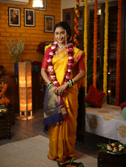 Yellow Kanjeevaram Silk Saree-SRYKSS360