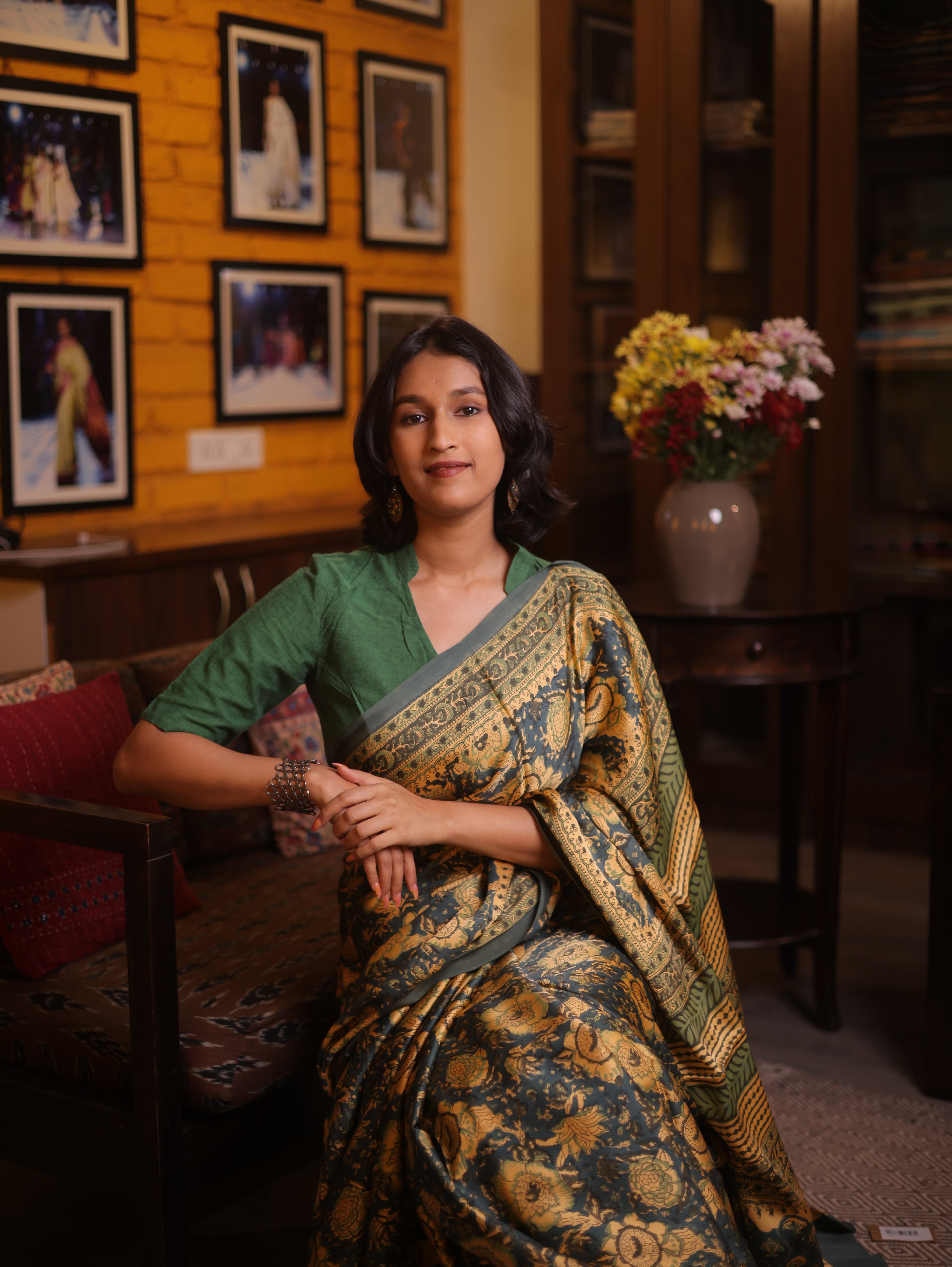 Teal Blue HBP Modal Silk Saree - SRTBMSS199