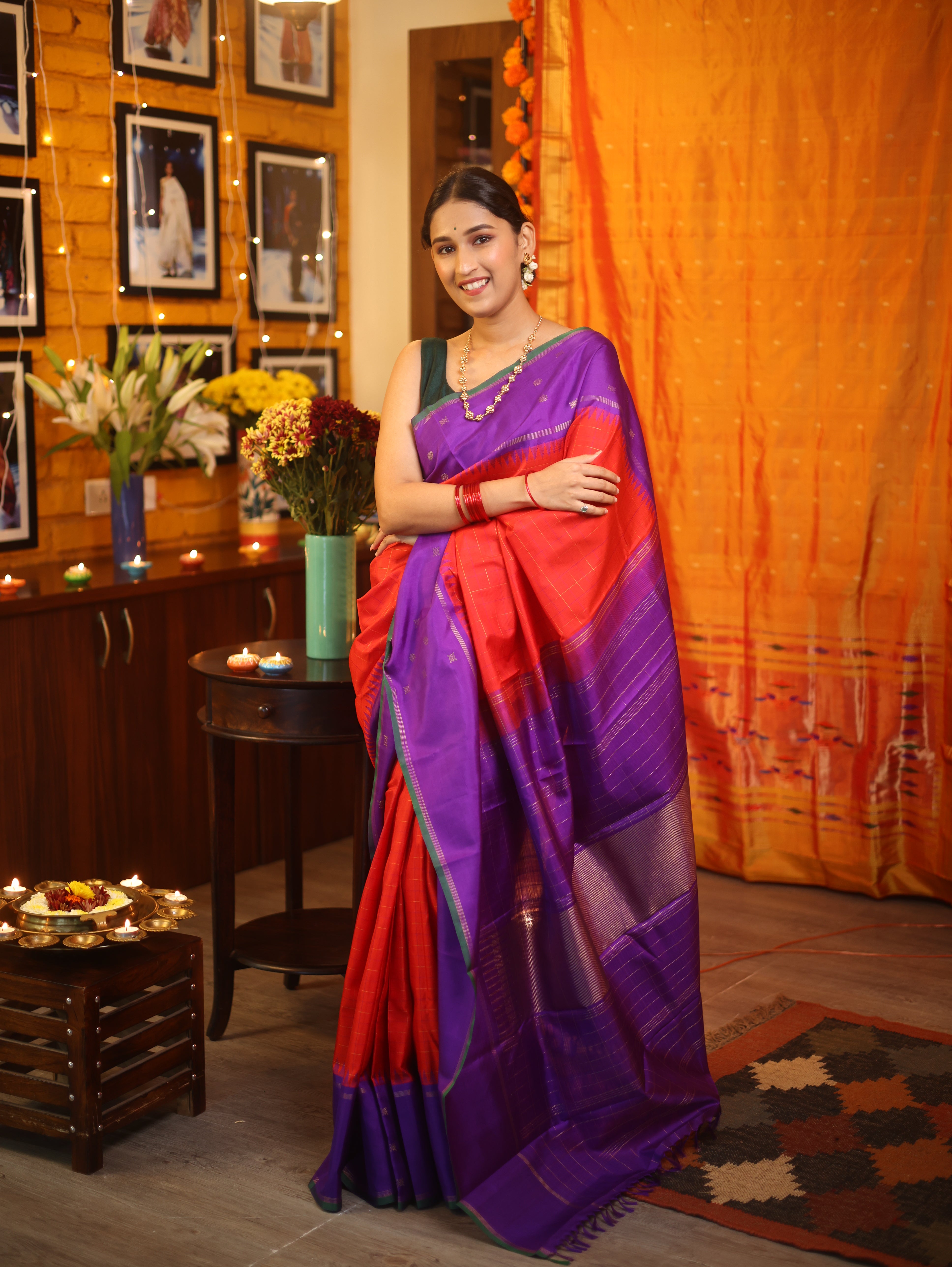 Red Kanjeevaram Silk Saree-SRRKSS778