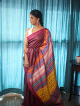 Dusty Pink Gopalpur Tussar Silk Saree - SRDPTSS1549