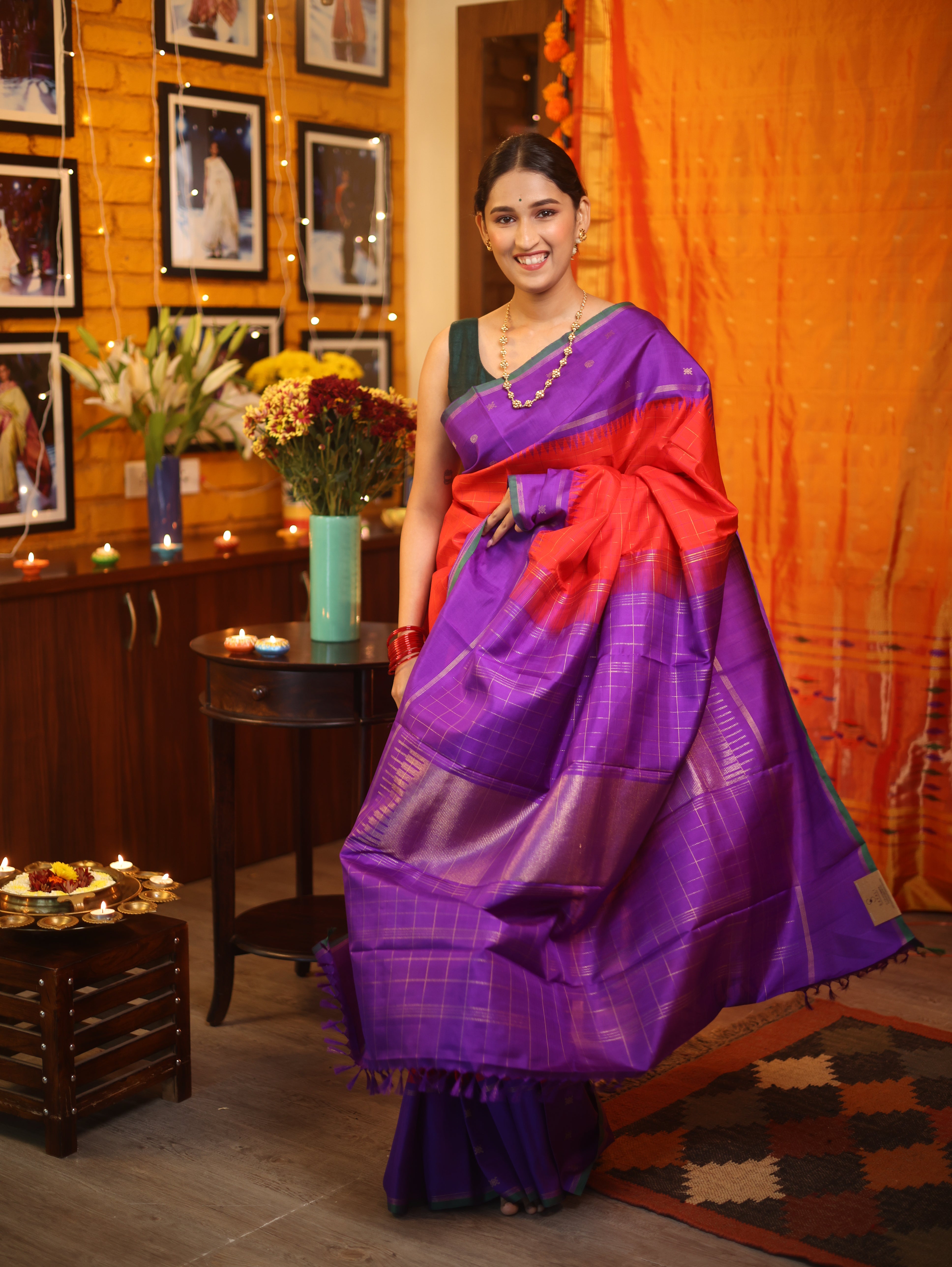 Red Kanjeevaram Silk Saree-SRRKSS778