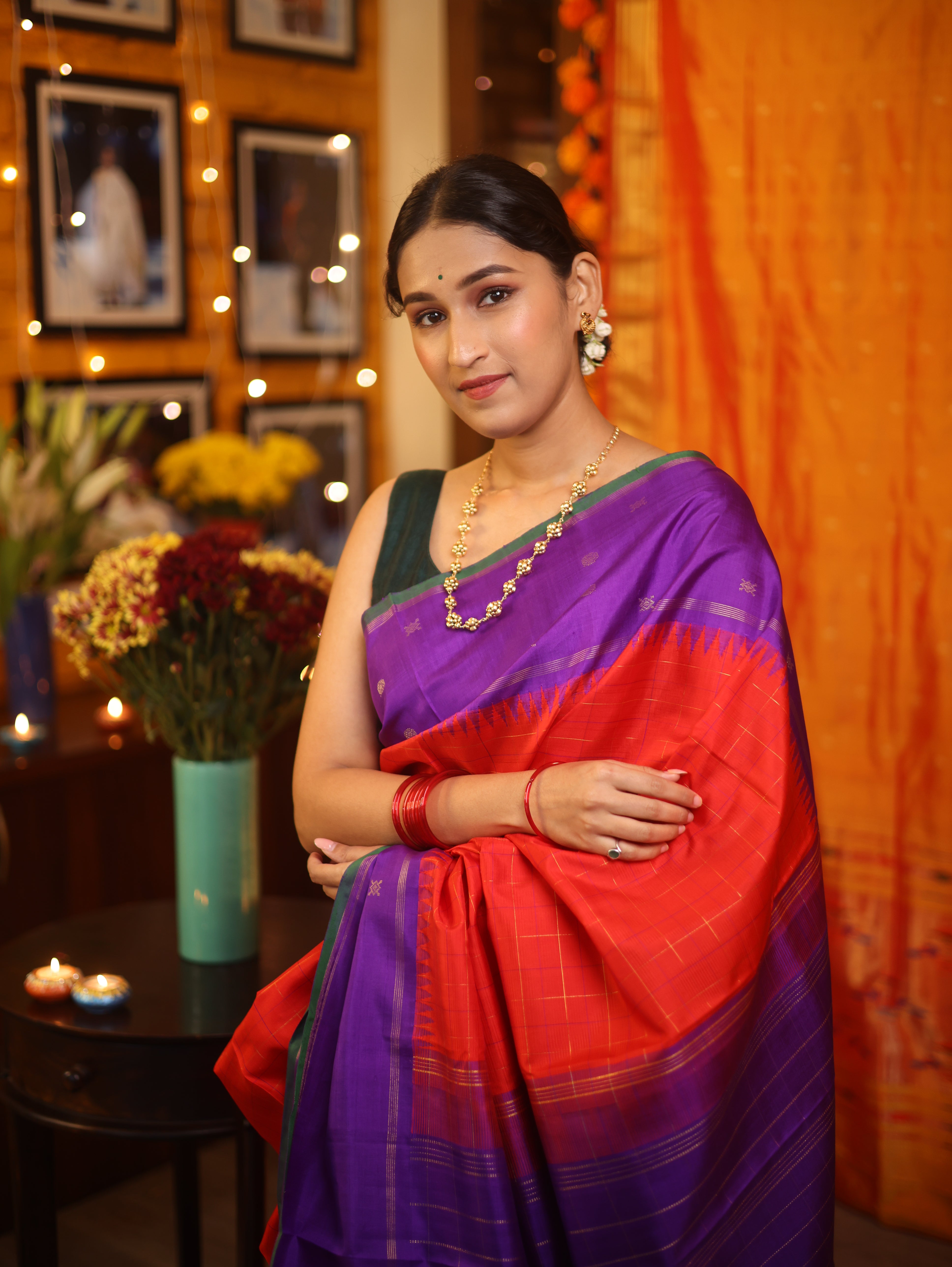 Red Kanjeevaram Silk Saree-SRRKSS778