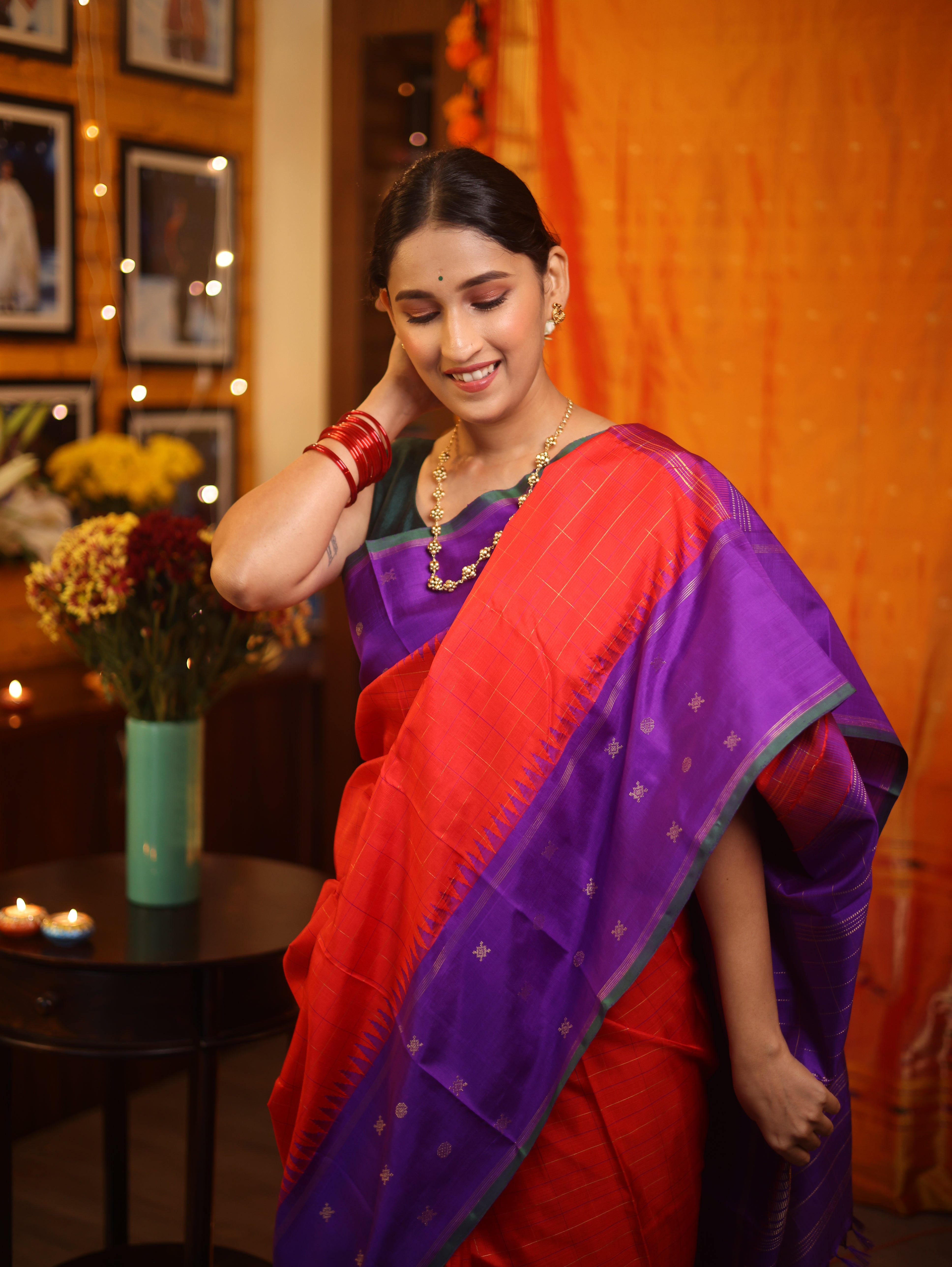 Red Kanjeevaram Silk Saree-SRRKSS778