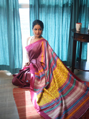 Dusty Pink Gopalpur Tussar Silk Saree - SRDPTSS1549