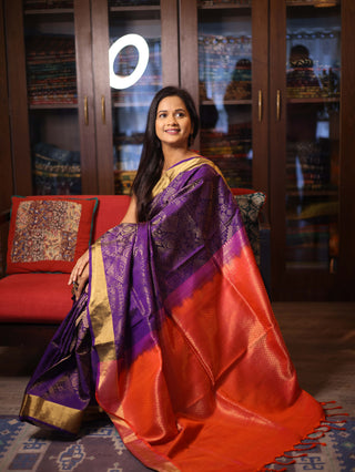 Purple Soft Silk Saree - SRPSSS43