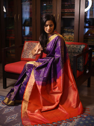 Purple Soft Silk Saree - SRPSSS43